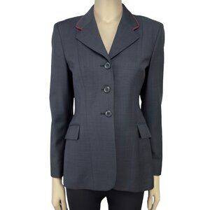 GRAND PRIX CANADA Equestrian 90’s Show Jacket Grey Coat sz 12-R / S